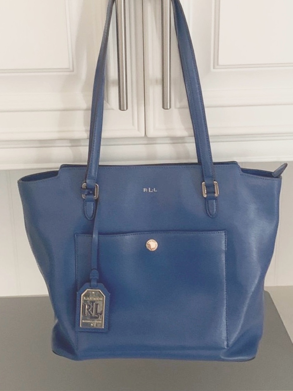 Ralph Lauren Cobalt Blue Leather Purse